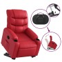 Sillón reclinable elevable cuero artificial rojo de , Sillones - Ref: Foro24-3206604, Precio: 292,99 €, Descuento: %