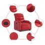 Sillón reclinable elevable cuero artificial rojo de , Sillones - Ref: Foro24-3206604, Precio: 292,99 €, Descuento: %