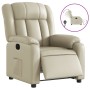 Sillón reclinable eléctrico de cuero sintético crema de , Sillones - Ref: Foro24-3205251, Precio: 257,37 €, Descuento: %