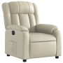 Sillón reclinable eléctrico de cuero sintético crema de , Sillones - Ref: Foro24-3205251, Precio: 257,37 €, Descuento: %