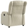 Sillón reclinable eléctrico de cuero sintético crema de , Sillones - Ref: Foro24-3205251, Precio: 257,37 €, Descuento: %