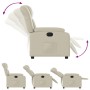 Sillón reclinable eléctrico de cuero sintético crema de , Sillones - Ref: Foro24-3205251, Precio: 257,37 €, Descuento: %