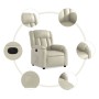 Sillón reclinable eléctrico de cuero sintético crema de , Sillones - Ref: Foro24-3205251, Precio: 257,37 €, Descuento: %