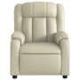 Sillón reclinable eléctrico de cuero sintético crema de , Sillones - Ref: Foro24-3205251, Precio: 257,37 €, Descuento: %