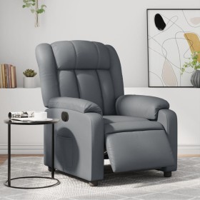 Sillón reclinable eléctrico de cuero sintético gris de , Sillones - Ref: Foro24-3205253, Precio: 272,99 €, Descuento: %