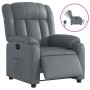 Sillón reclinable eléctrico de cuero sintético gris de , Sillones - Ref: Foro24-3205253, Precio: 272,99 €, Descuento: %