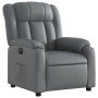 Sillón reclinable eléctrico de cuero sintético gris de , Sillones - Ref: Foro24-3205253, Precio: 272,99 €, Descuento: %