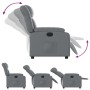 Sillón reclinable eléctrico de cuero sintético gris de , Sillones - Ref: Foro24-3205253, Precio: 272,99 €, Descuento: %