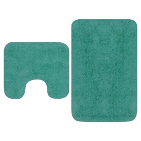 Set of 2 turquoise fabric bath rugs by vidaXL, Rugs and bath mats - Ref: Foro24-133236, Price: 22,13 €, Discount: %