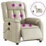 Reclining electric massage armchair in cream synthetic leather by , Armchairs - Ref: Foro24-3205258, Price: 289,41 €, Discoun...