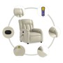 Sillón de masaje reclinable eléctrico cuero sintético crema de , Sillones - Ref: Foro24-3205258, Precio: 289,41 €, Descuento: %