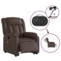 Brown synthetic leather electric lifting massage chair by , Armchairs - Ref: Foro24-3205287, Price: 347,42 €, Discount: %