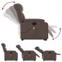 Brown synthetic leather electric lifting massage chair by , Armchairs - Ref: Foro24-3205287, Price: 347,42 €, Discount: %