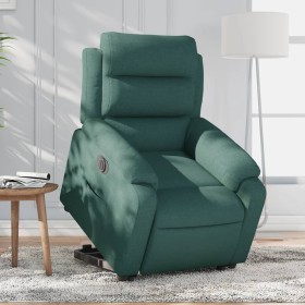 Sillón eléctrico reclinable elevable de tela verde oscuro de , Sillones - Ref: Foro24-3205010, Precio: 316,08 €, Descuento: %