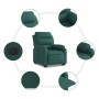 Sillón eléctrico reclinable elevable de tela verde oscuro de , Sillones - Ref: Foro24-3205010, Precio: 316,08 €, Descuento: %