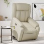 Cream-colored artificial leather foot massage recliner by , Armchairs - Ref: Foro24-3205272, Price: 307,52 €, Discount: %