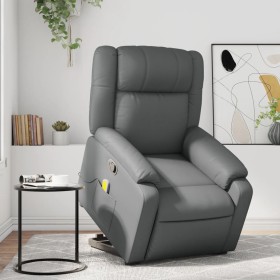 Gray Artificial Leather Foot Massage Recliner by , Armchairs - Ref: Foro24-3205160, Price: 279,00 €, Discount: %