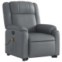 Sillón reclinable de masaje de pie cuero artificial gris de , Sillones - Ref: Foro24-3205160, Precio: 281,85 €, Descuento: %