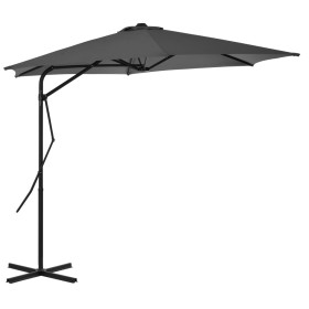 Garden umbrella with steel pole 300 cm anthracite by vidaXL, Umbrellas - Ref: Foro24-44887, Price: 116,99 €, Discount: %