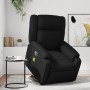 Sillón reclinable de masaje de pie cuero artificial negro de , Sillones - Ref: Foro24-3205157, Precio: 283,94 €, Descuento: %