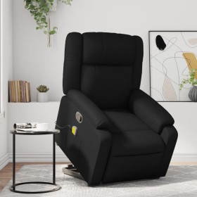 Black Artificial Leather Foot Massage Recliner by , Armchairs - Ref: Foro24-3205157, Price: 281,48 €, Discount: %