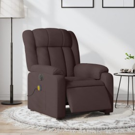 Sillón reclinable de masaje eléctrico tela marrón oscuro de , Sillones - Ref: Foro24-3205309, Precio: 303,99 €, Descuento: %