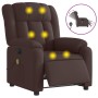 Electric Massage Recliner Dark Brown Fabric by , Armchairs - Ref: Foro24-3205309, Price: 303,56 €, Discount: %