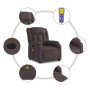 Electric Massage Recliner Dark Brown Fabric by , Armchairs - Ref: Foro24-3205309, Price: 303,56 €, Discount: %