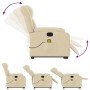 Liegender Fußmassagesessel aus cremefarbenem Stoff von , Sessel - Ref: Foro24-3205337, Preis: 306,99 €, Rabatt: %