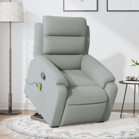 Light Gray Velvet Liftable Massage Recliner by , Armchairs - Ref: Foro24-3205103, Price: 291,59 €, Discount: %