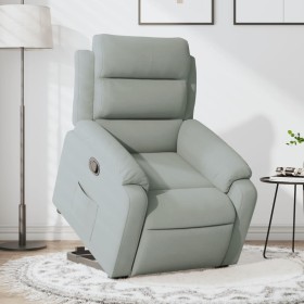 Light gray velvet liftable recliner by , Armchairs - Ref: Foro24-3205092, Price: 277,78 €, Discount: %