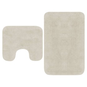 White 2-Piece Fabric Bath Mat Set by vidaXL, Rugs and bath mats - Ref: Foro24-133232, Price: 21,76 €, Discount: %