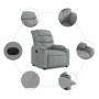 Sillón reclinable eléctrico tela gris claro de , Sillones - Ref: Foro24-3206627, Precio: 307,99 €, Descuento: %