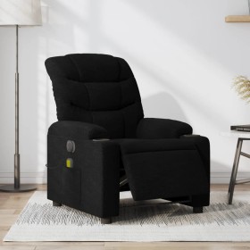 Sillón reclinable de masaje eléctrico tela negro de , Sillones - Ref: Foro24-3206638, Precio: 278,99 €, Descuento: %