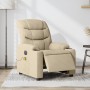 Sillón reclinable de masaje eléctrico tela color crema de , Sillones - Ref: Foro24-3206644, Precio: 279,17 €, Descuento: %