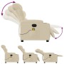 Cream fabric electric massage recliner by , Armchairs - Ref: Foro24-3206644, Price: 288,99 €, Discount: %