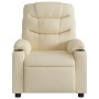 Sillón reclinable de masaje eléctrico tela color crema de , Sillones - Ref: Foro24-3206644, Precio: 279,17 €, Descuento: %