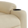 Sillón reclinable de masaje eléctrico tela color crema de , Sillones - Ref: Foro24-3206644, Precio: 279,17 €, Descuento: %