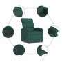 Sillón reclinable eléctrico tela verde oscuro de , Sillones - Ref: Foro24-3203960, Precio: 247,74 €, Descuento: %