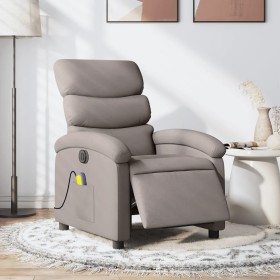 Sillón reclinable de masaje eléctrico tela gris taupe de , Sillones - Ref: Foro24-3203974, Precio: 271,68 €, Descuento: %