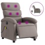 Electric massage recliner taupe gray fabric by , Armchairs - Ref: Foro24-3203974, Price: 277,03 €, Discount: %