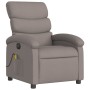 Sillón reclinable de masaje eléctrico tela gris taupe de , Sillones - Ref: Foro24-3203974, Precio: 277,37 €, Descuento: %