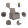 Electric massage recliner taupe gray fabric by , Armchairs - Ref: Foro24-3203974, Price: 277,03 €, Discount: %