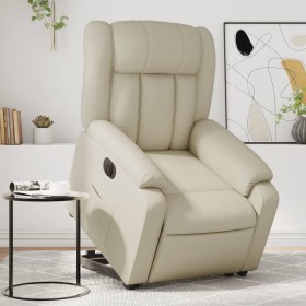 Cream Faux Leather Power Lift Recliner by , Armchairs - Ref: Foro24-3205279, Price: 352,99 €, Discount: %