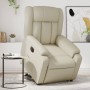 Sillón reclinable elevable eléctrico de cuero sintético crema de , Sillones - Ref: Foro24-3205279, Precio: 352,99 €, Descuent...