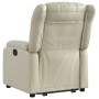 Sillón reclinable elevable eléctrico de cuero sintético crema de , Sillones - Ref: Foro24-3205279, Precio: 352,99 €, Descuent...