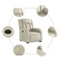 Sillón reclinable elevable eléctrico de cuero sintético crema de , Sillones - Ref: Foro24-3205279, Precio: 352,99 €, Descuent...