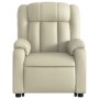 Sillón reclinable elevable eléctrico de cuero sintético crema de , Sillones - Ref: Foro24-3205279, Precio: 352,99 €, Descuent...