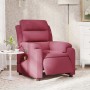 Red velvet electric massage recliner by , Armchairs - Ref: Foro24-3205086, Price: 287,99 €, Discount: %