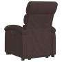 Sillón reclinable elevable tela marrón oscuro de , Sillones - Ref: Foro24-3203983, Precio: 268,21 €, Descuento: %